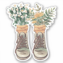 Wanderstiefel und Wildblumen