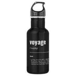 WanderTag - Minimalistische Black Water Flasche Edelstahlflasche