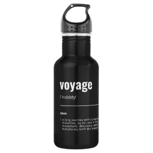 WanderTag - Minimalistische Black Water Flasche Edelstahlflasche