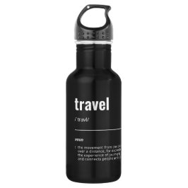 WanderTag - Minimalistische Black Water Flasche Edelstahlflasche