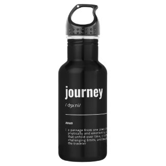 WanderTag - Minimalistische Black Water Flasche Edelstahlflasche
