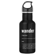 WanderTag - Minimalistische Black Water Flasche