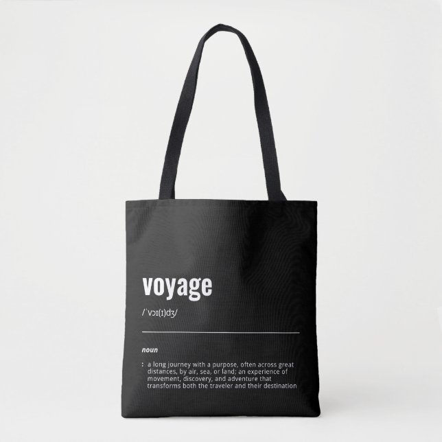 WanderTag - Moderne Black Tote Bag (Vorderseite)
