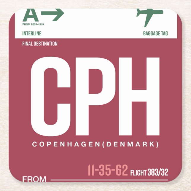 WanderTag Paper-Untersetzer Rechteckiger Pappuntersetzer (Vorderseite)