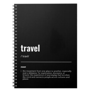 WanderTag - Schwarzes ReiseNotebook Notizblock