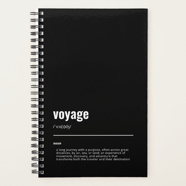 WanderTag - Voyage Black Planner 2026 Planer (Vorderseite)