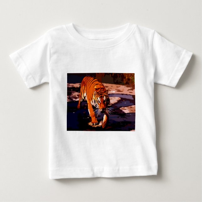 Wandertiger Baby T-shirt (Vorderseite)