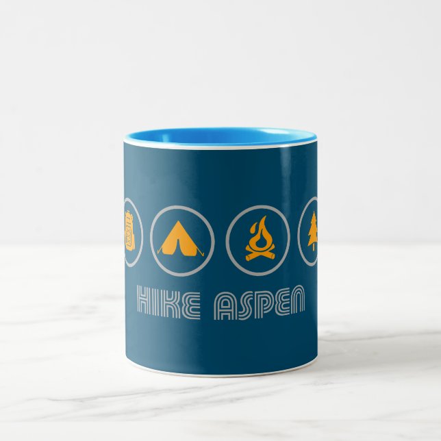Wanderung Aspen Colorado Zweifarbige Tasse (Mittel)