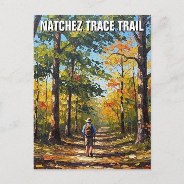 Wanderung auf dem Natchez Trace Postkarte (Vorderseite)