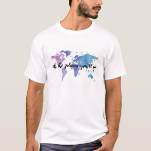 Wanderung auf der Weltkarte T - Shirt
