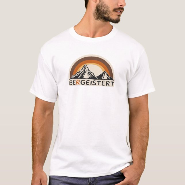 Wanderung Berge Bergeistert lustiges kreatives T-Shirt (Vorderseite)