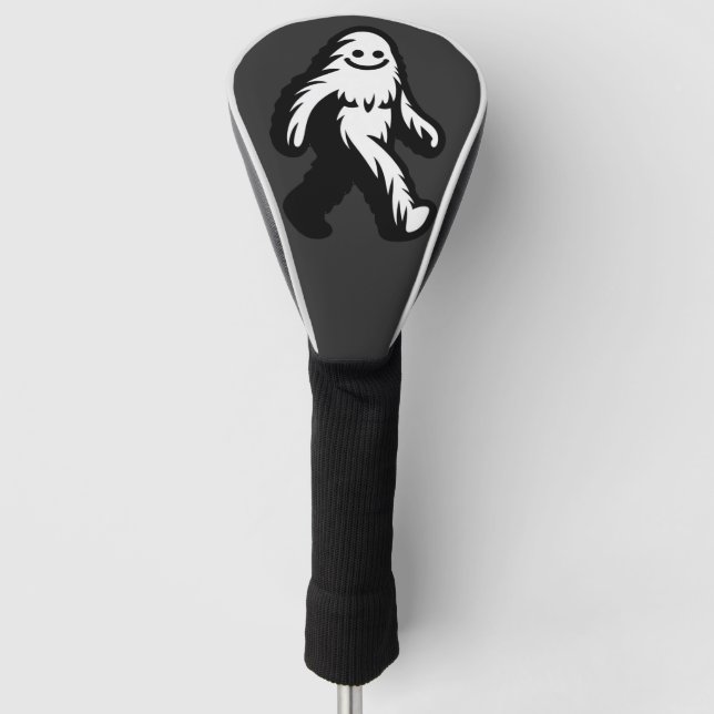 Wanderung Bigfoot - Sasquatch Funny Cryptid lächel Golf Headcover (Vorderseite)