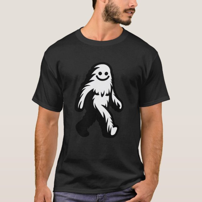 Wanderung Bigfoot - Sasquatch Funny Cryptid lächel T-Shirt (Vorderseite)