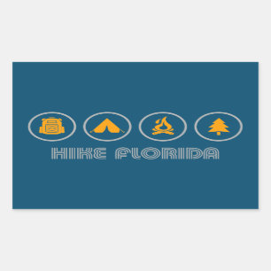 Wanderung Florida Rechteckiger Aufkleber