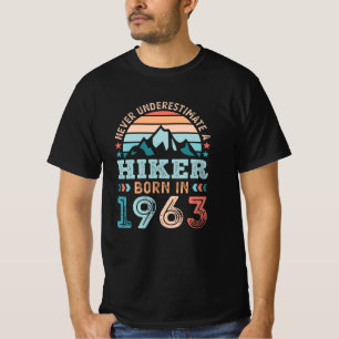 Wanderung geboren im Jahr 1963 60. Geburtstag T-Shirt