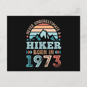 Wanderung geboren im Jahr 1973 50. Geburtstag Postkarte