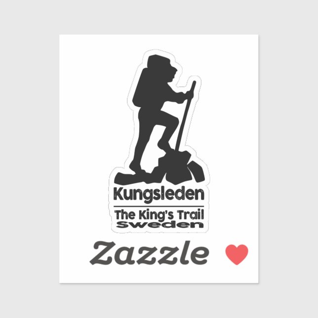 Wanderung - Kungsleden - The Kings Trail - Schwede Aufkleber (Blatt)