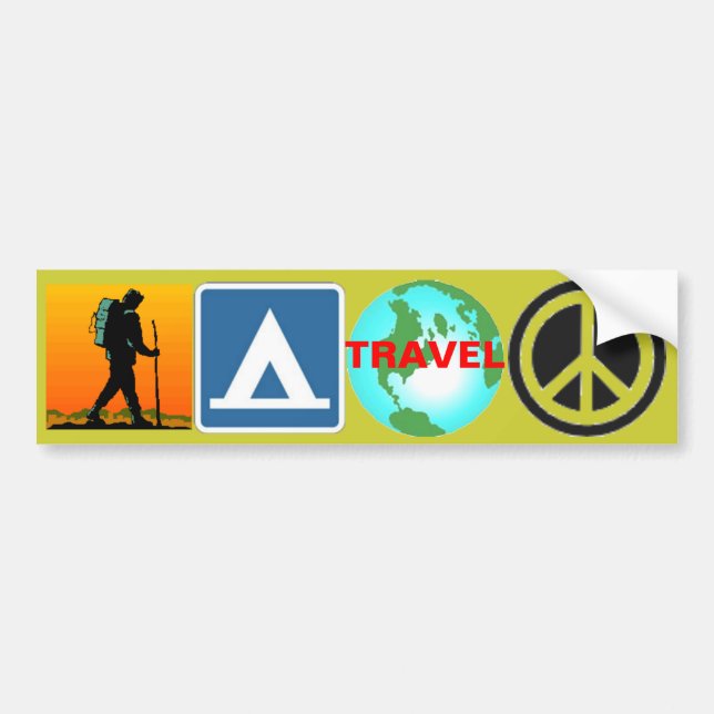 Wanderung, Lager, Reise, Frieden Autoaufkleber (Vorne)