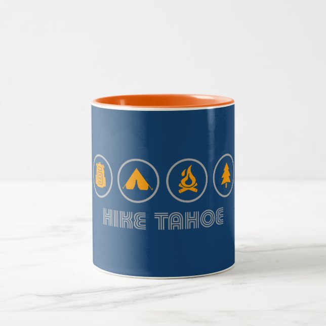 Wanderung Lake Tahoe Zweifarbige Tasse (Mittel)