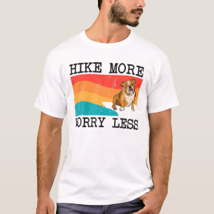 Wanderung mit weniger Bulldoggen Grafik-Wander T-Shirt