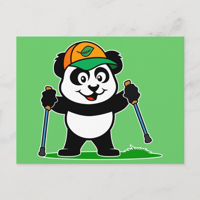 Wanderung Panda Postkarte (Vorderseite)