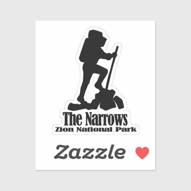 Wanderung - The Narrows - Zion National Park - Uta Aufkleber (Blatt)