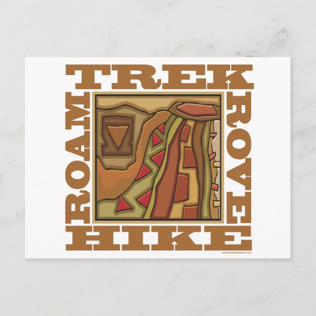 Wanderung, Trek Postkarte (Vorderseite)
