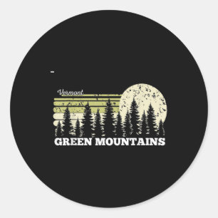 Wanderung Vermont Grüne Berge Bäume Natur Wald Runder Aufkleber