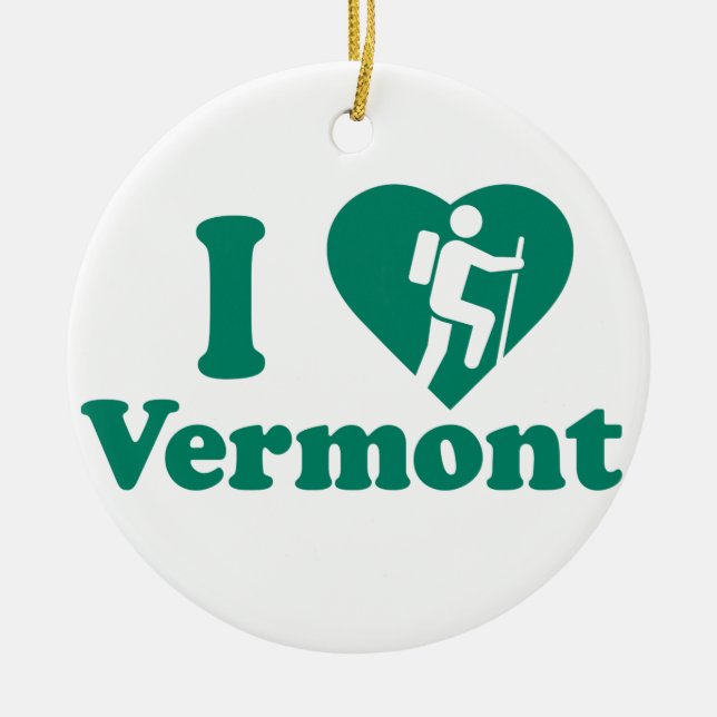Wanderung Vermont Keramik Ornament (Vorne)
