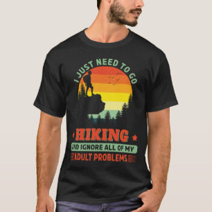 Wanderung Wanderung Wanderung Outdoor Rückgrat T-Shirt