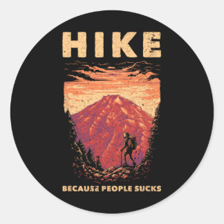 Wanderung, weil die Leute lustigen Hiker Hob Sind Runder Aufkleber
