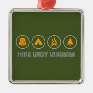 Wanderung West Virginia Ornament Aus Metall