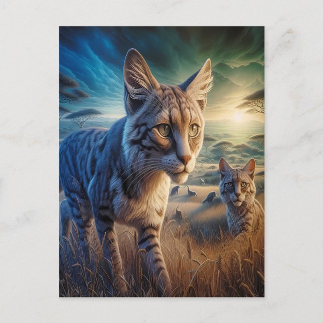 Wanderungen auf einer Wiese flüstern Postkarte (Vorderseite)