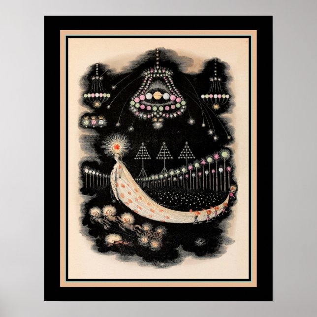 Wanderungen eines Kometen von J. J. Grandville ca  Poster (Vorne)