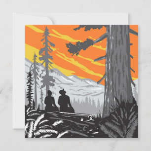 Wanderungen in Jedediah Smith Redwoods Staat Park  Feiertagskarte