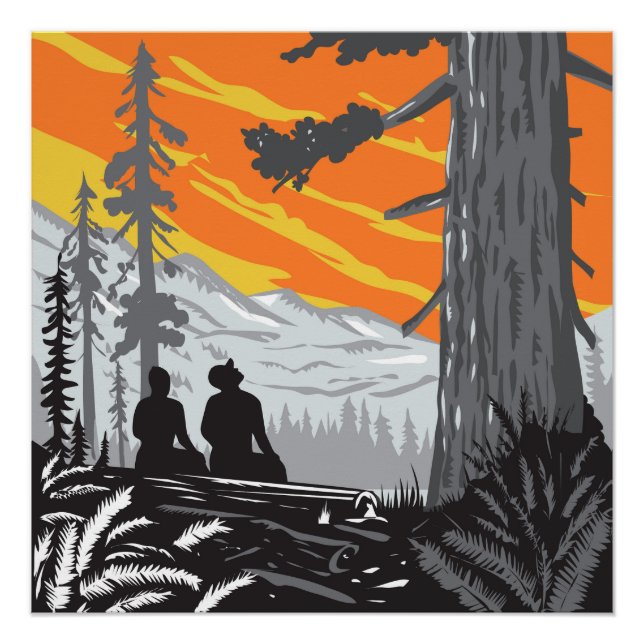 Wanderungen in Jedediah Smith Redwoods Staat Park  Poster (Vorderseite)