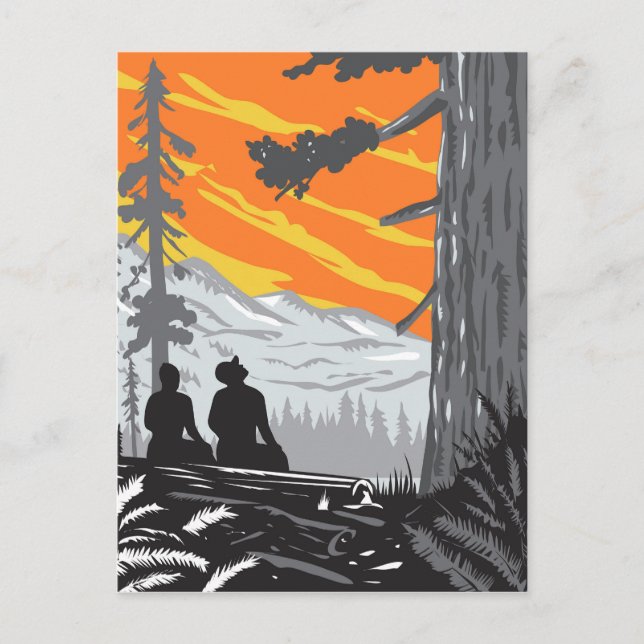 Wanderungen in Jedediah Smith Redwoods Staat Park  Postkarte (Vorderseite)