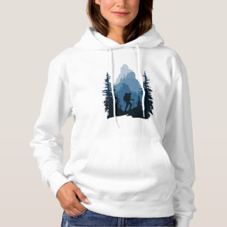 Wanderverein Bergsilhouette Abenteuer Grafik Hoodie