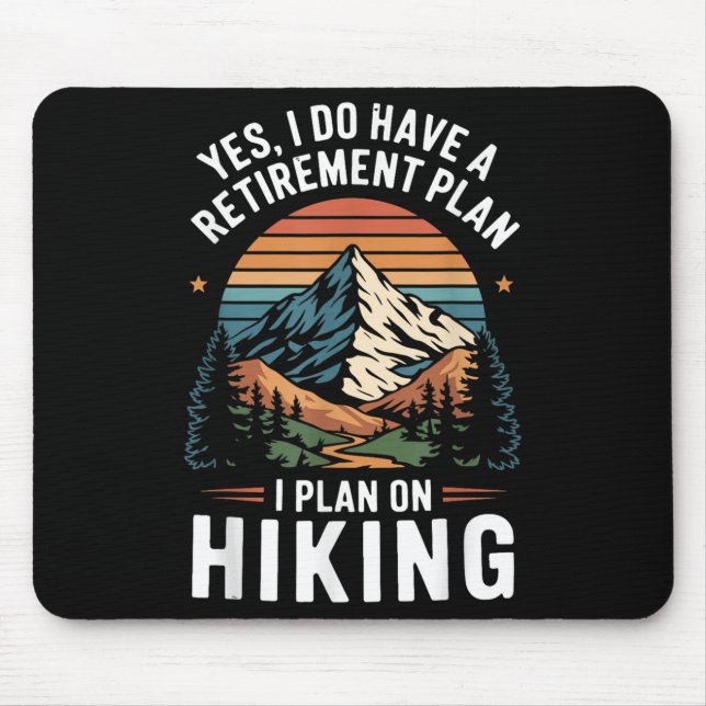 Wandervogel Lustiger Rentenplan - Plane auf Wander Mousepad (Vorne)