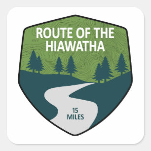 Wanderweg Hiawatha Quadratischer Aufkleber