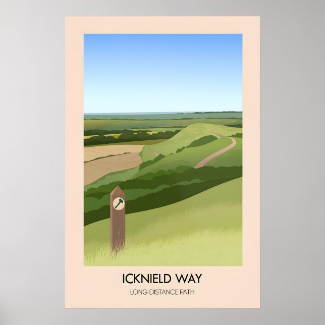 Wanderweg Icknield Way Reiseplakat Poster (Vorne)
