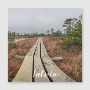 Wanderweg im Sumpfmagnet Magnetkarte