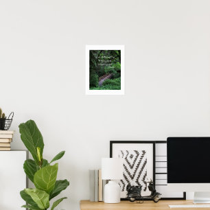 Wanderweg in den Wald John Muir Zitat Poster