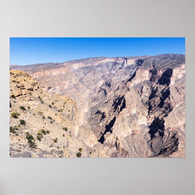 Wanderweg in Jebel Shams Poster (Vorne)