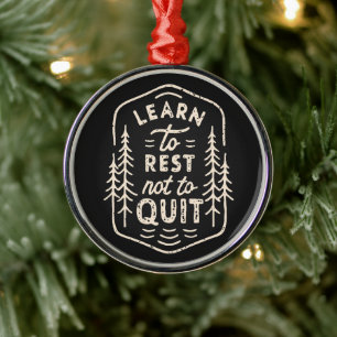 Wanderweg Läufer Motivation Retro rustikal schwarz Ornament Aus Metall
