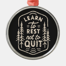 Wanderweg Läufer Motivation Retro rustikal schwarz Ornament Aus Metall