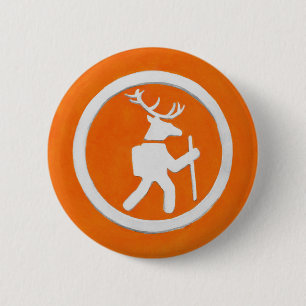 Wanderwegmarkierung für Hirsche Button