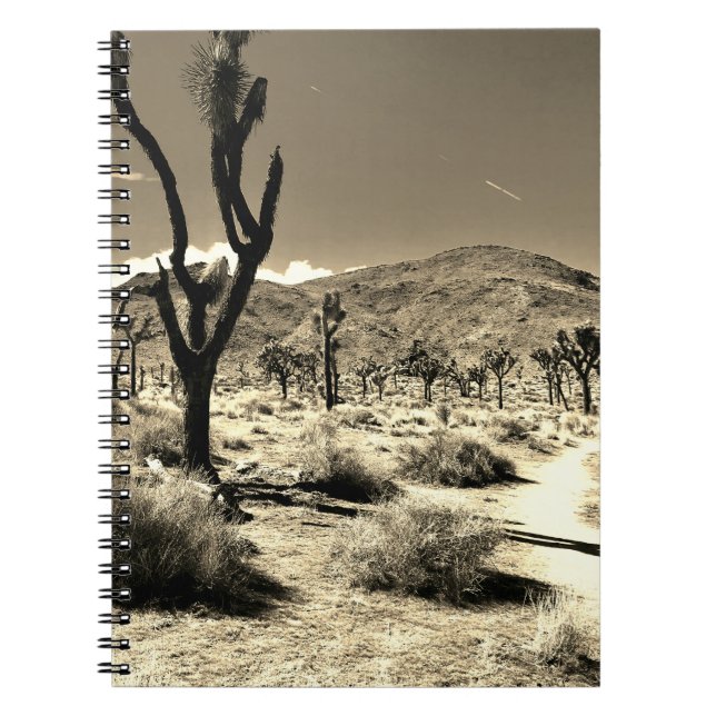 Wanderwüste im Sepia-Notebook Notizblock (Vorderseite)