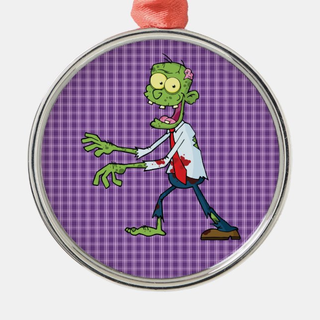 Wanderzombie Ornament Aus Metall (Vorne)