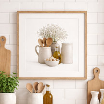 Wandfliese Neutrales Landhaus Baby's Breath
